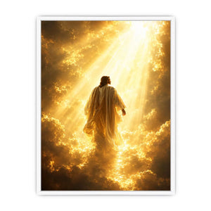   golden religious heavenly clouds canvas print
