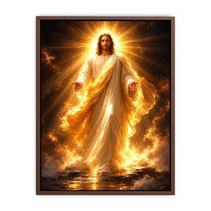   radiant jesus golden light canvas art