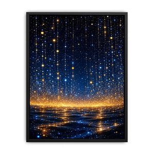   blue gold abstract light canvas bedroom