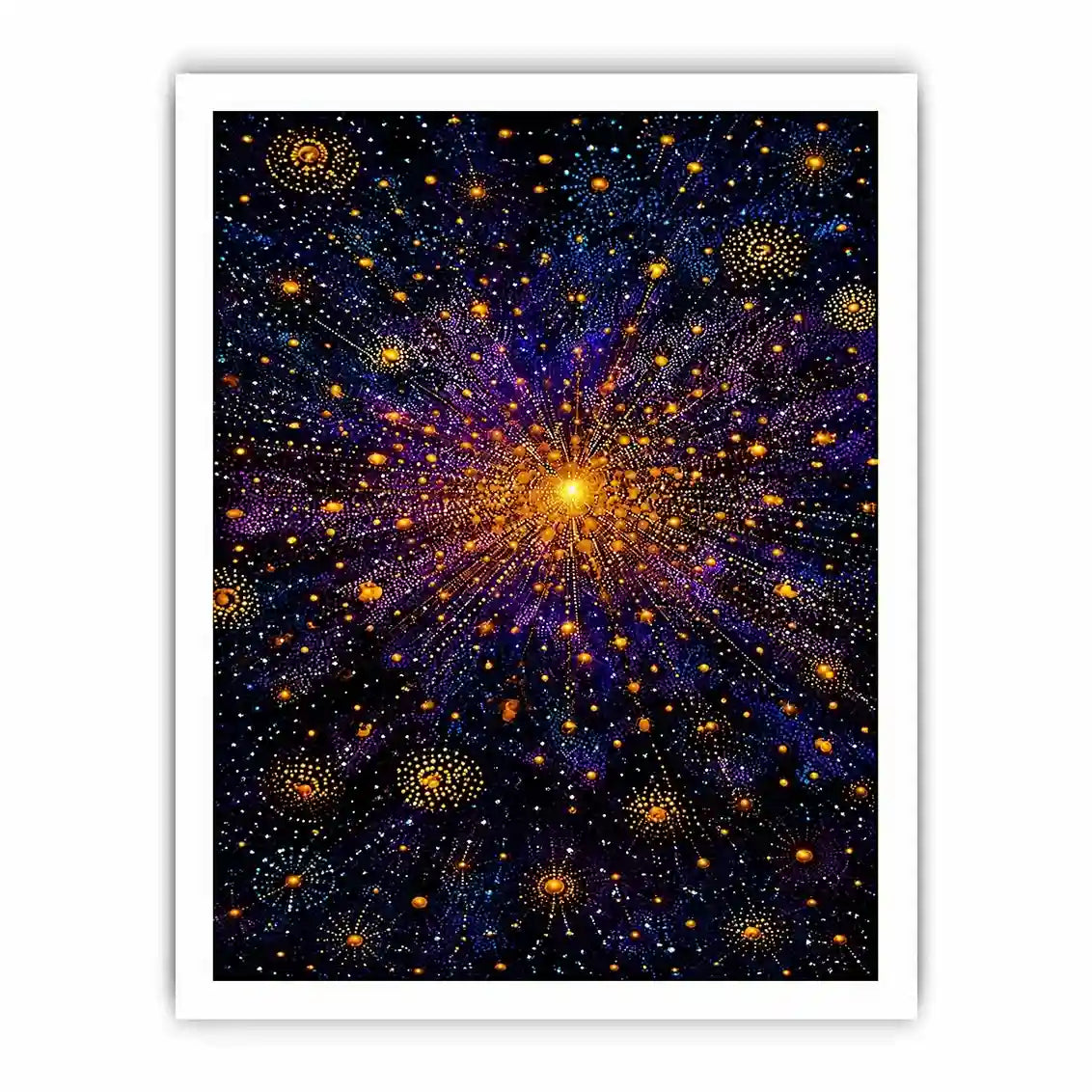   cosmic abstract canvas living room