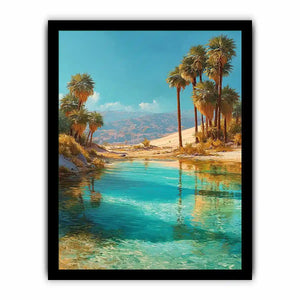 desert oasis palm tree canvas living room