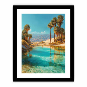 desert oasis palm tree canvas living room