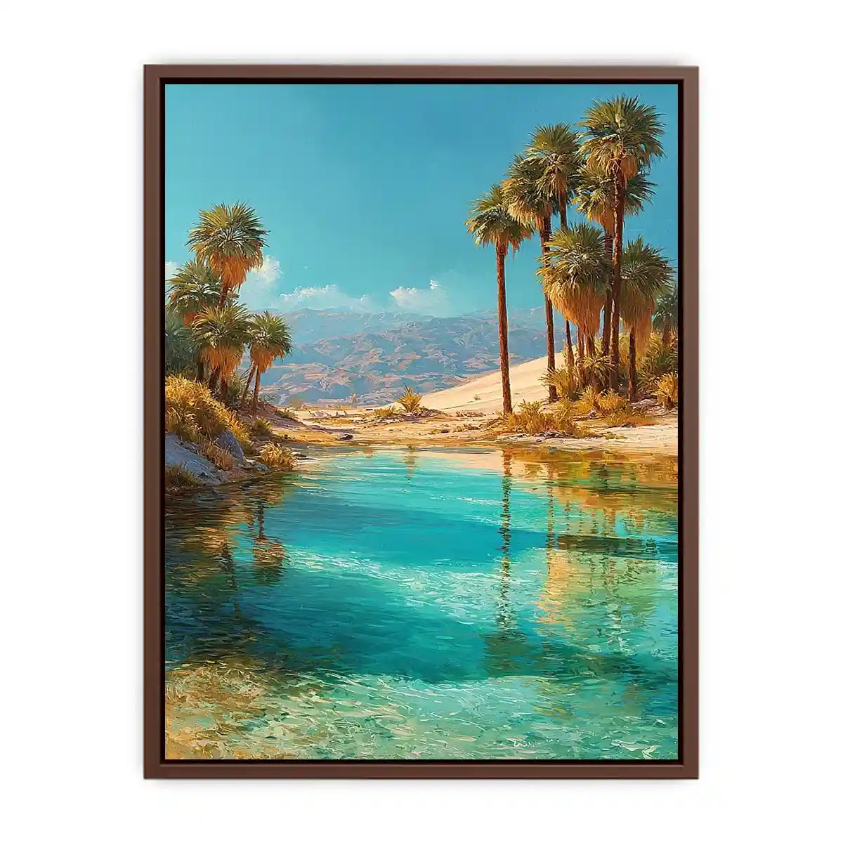 desert oasis palm tree canvas living room