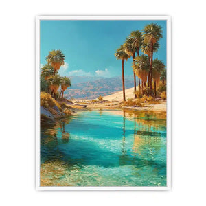 desert oasis palm tree canvas living room