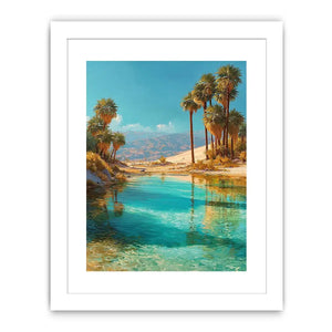 desert oasis palm tree canvas living room