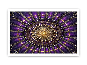   purple gold mandala canvas elegant decor