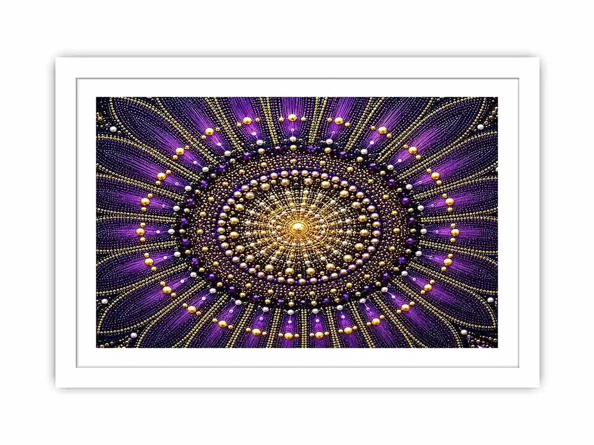   purple gold mandala canvas elegant decor