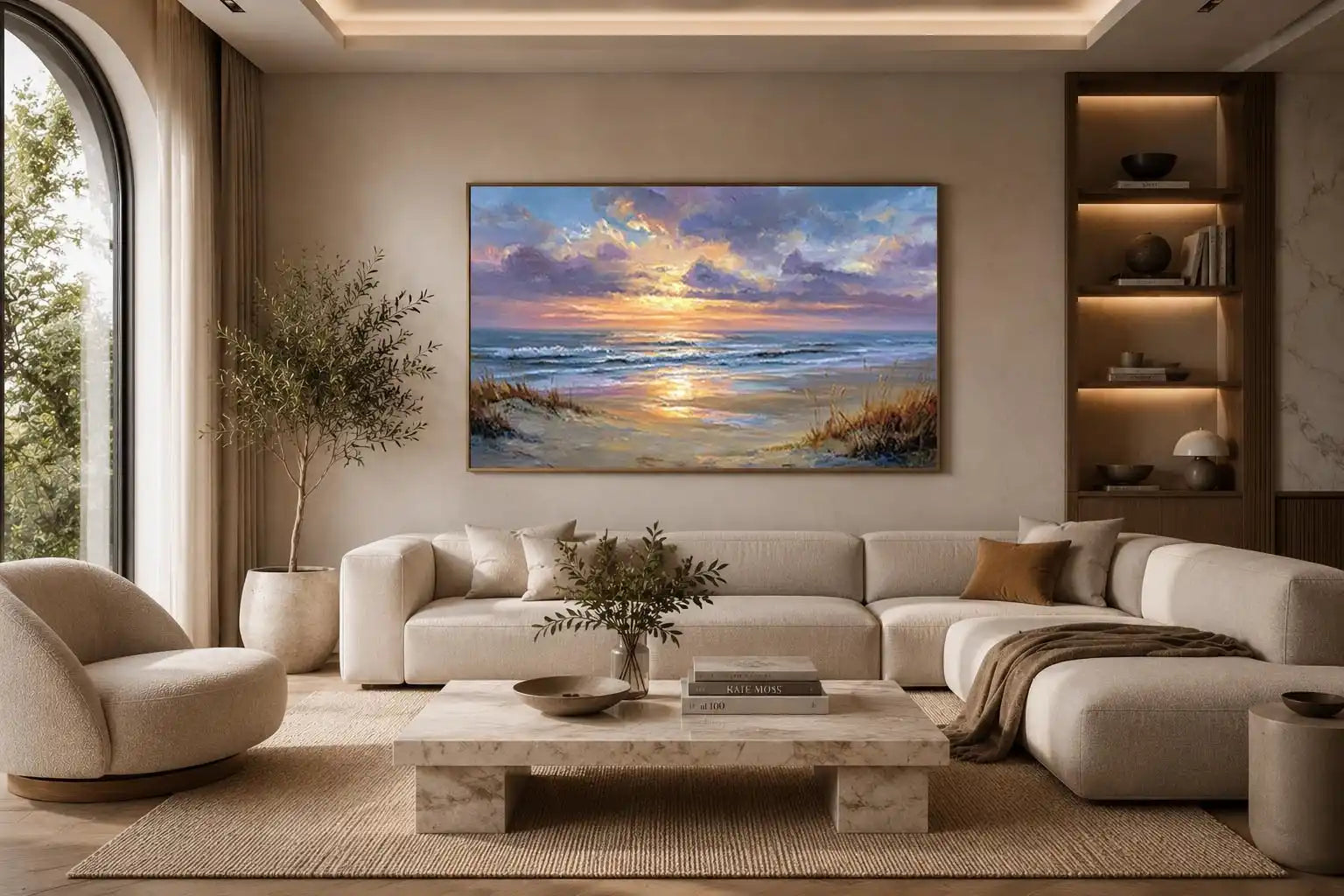   aerial beach canvas print coastal living room