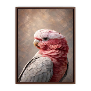   pink cockatoo canvas print elegant room