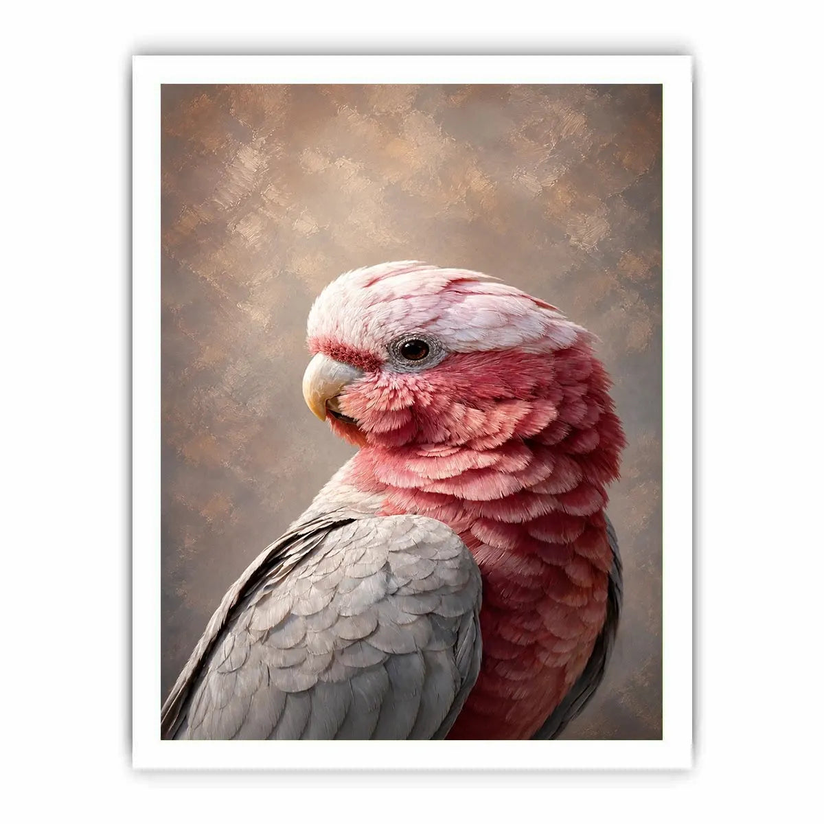   pink cockatoo canvas print elegant room
