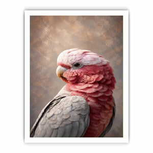  pink cockatoo canvas print elegant room
