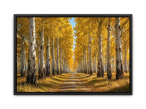   golden forest canvas print hallway decor