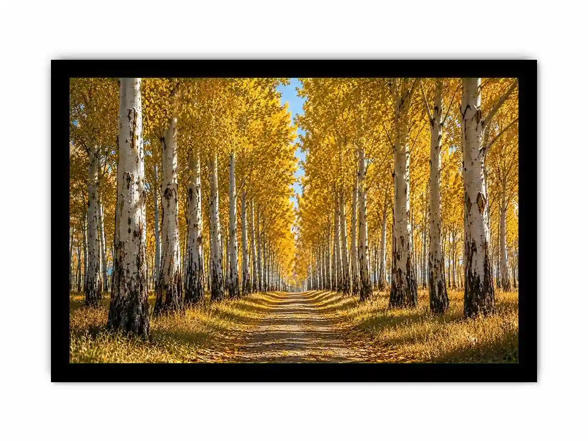   golden forest canvas print hallway decor