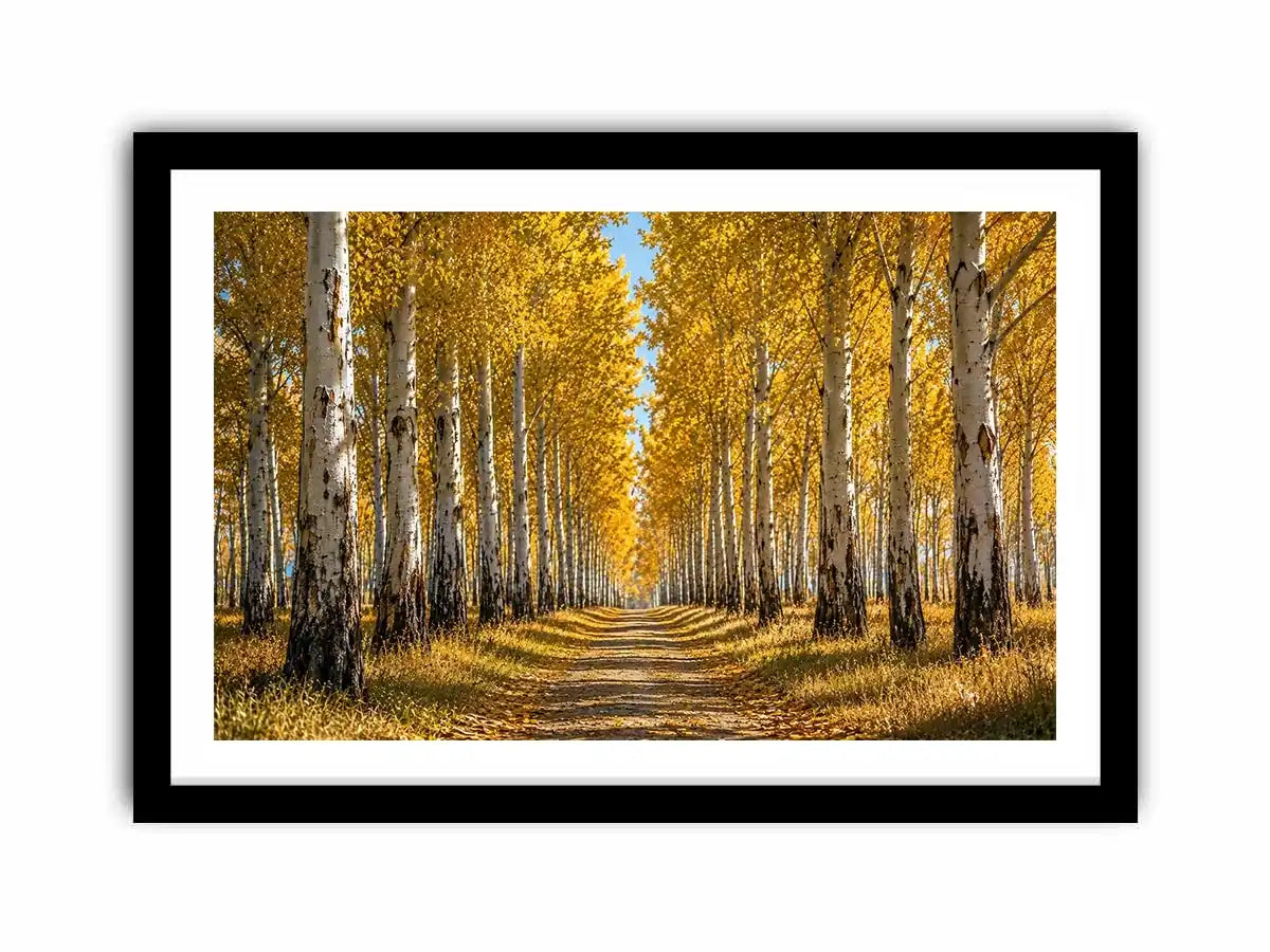   golden forest canvas print hallway decor