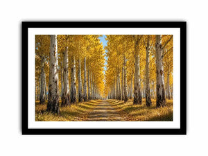   golden forest canvas print hallway decor