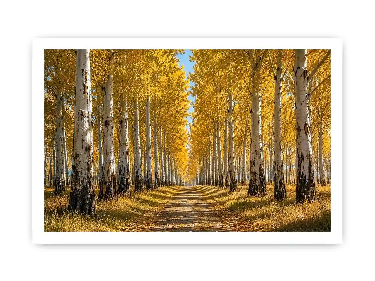   golden forest canvas print hallway decor