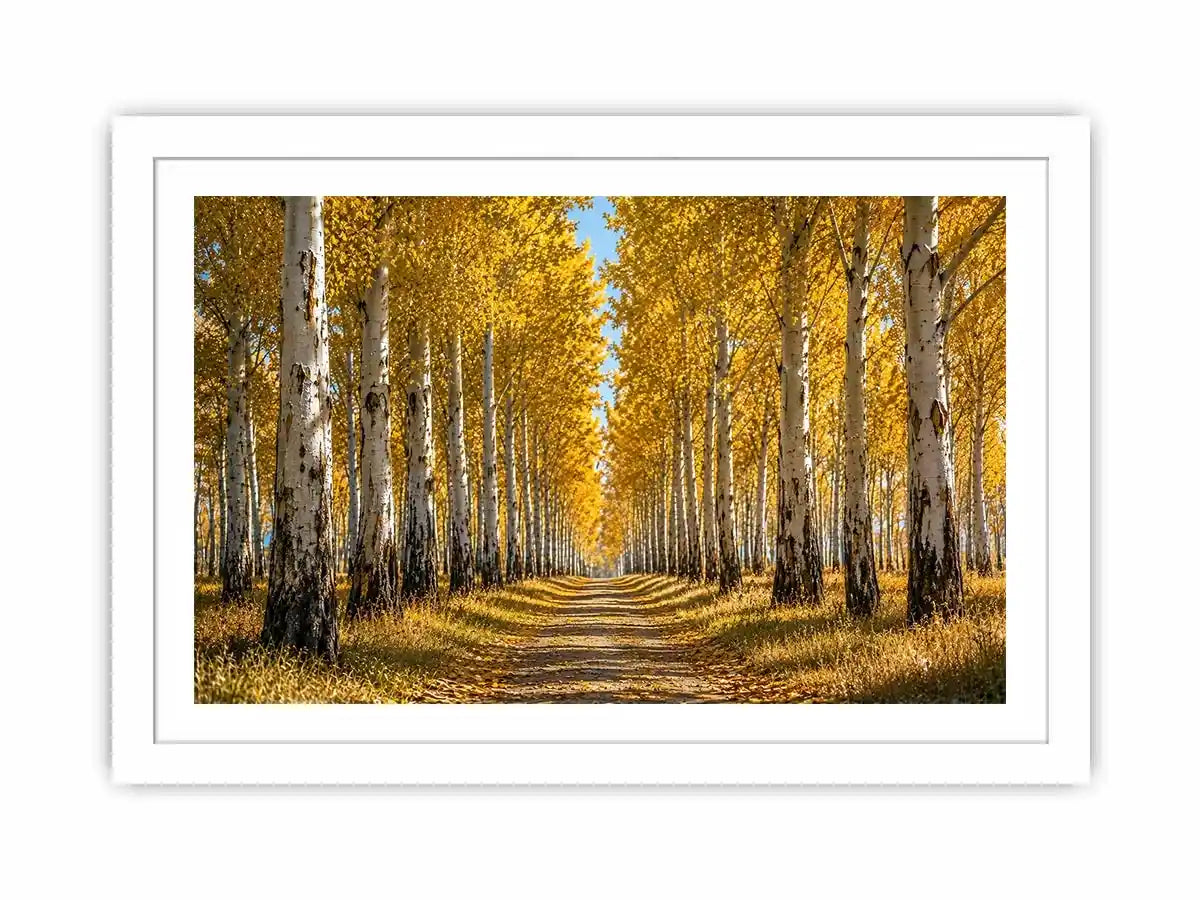   golden forest canvas print hallway decor