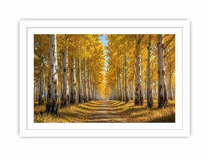  golden forest canvas print hallway decor