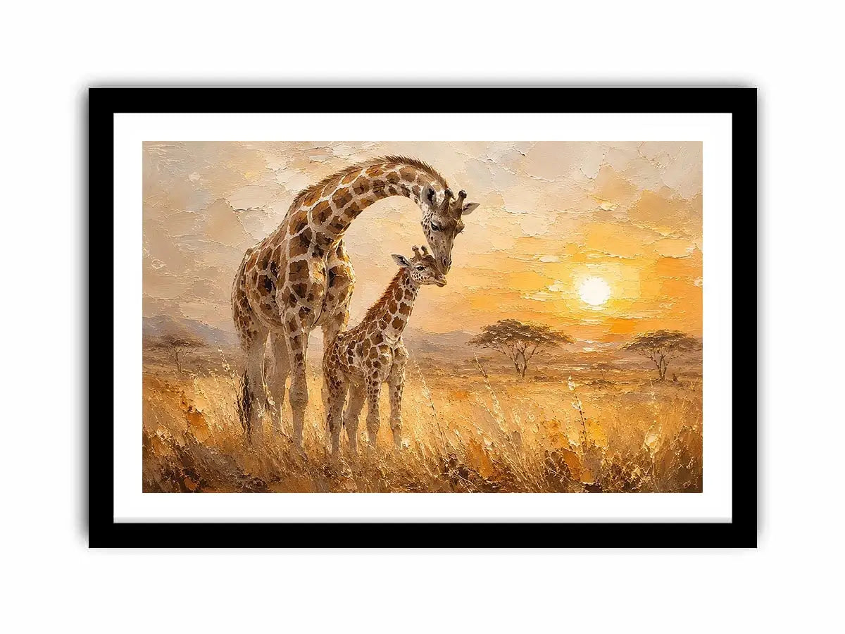 giraffe safari canvas nursery decor