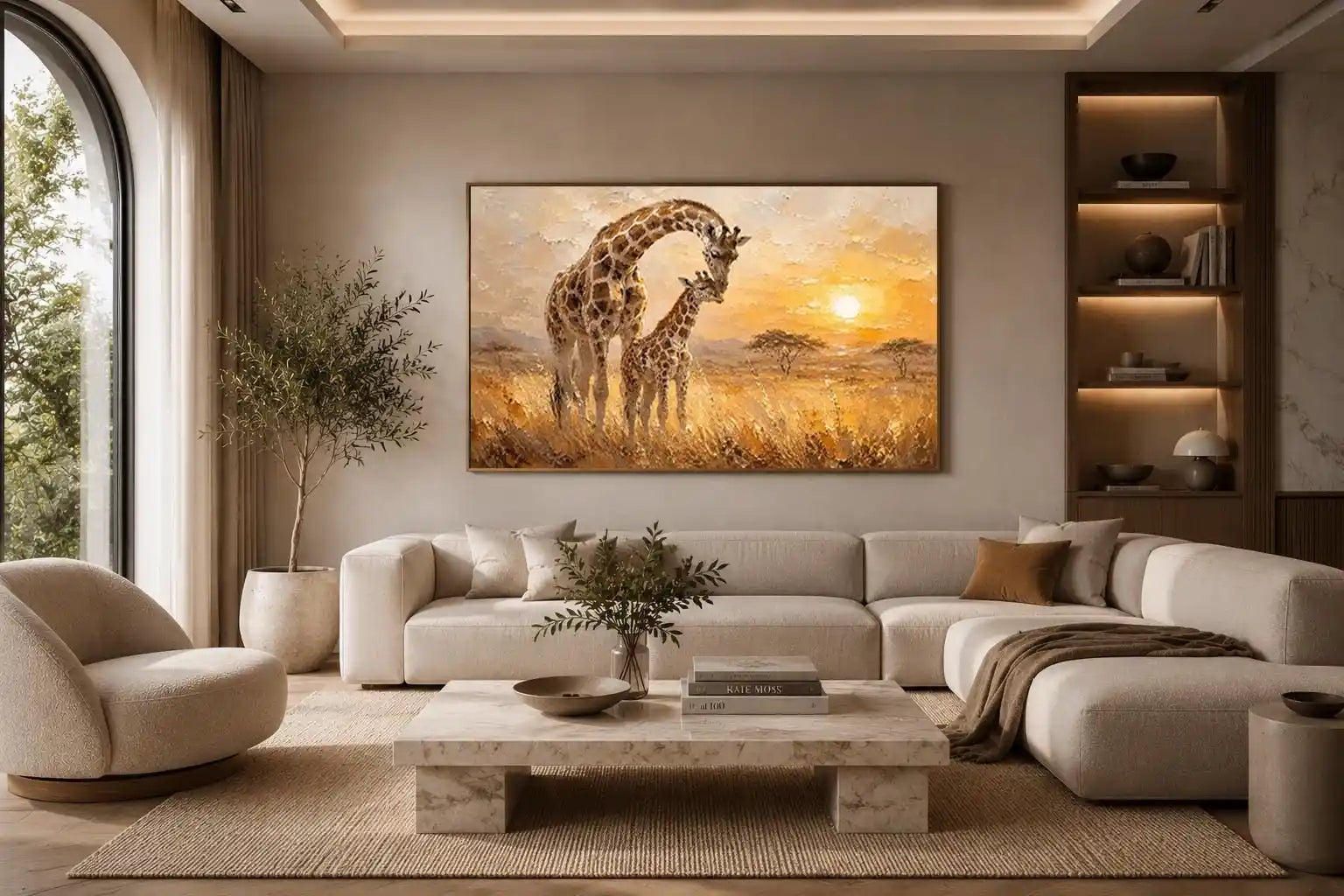 giraffe safari canvas nursery decor
