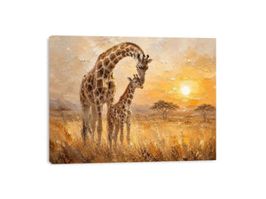 giraffe safari canvas nursery decor