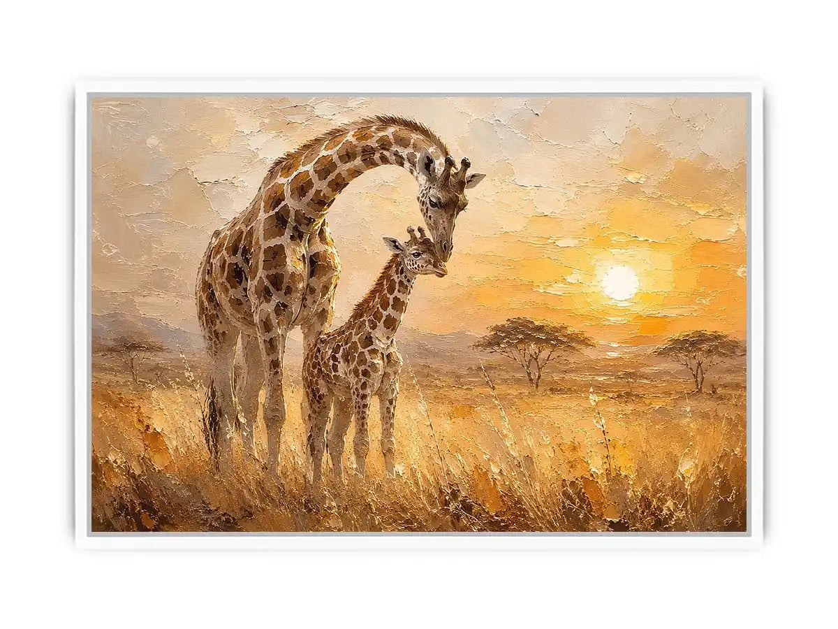 giraffe safari canvas nursery decor