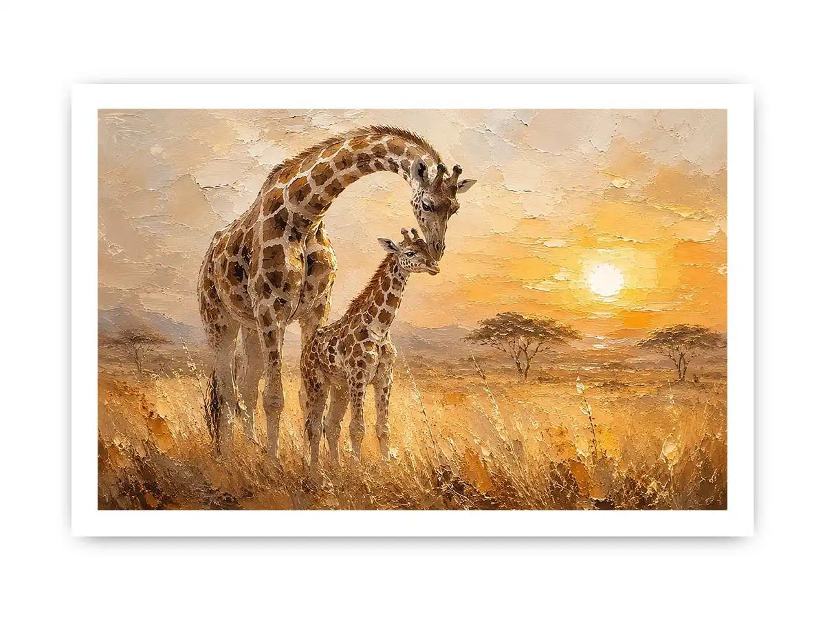 giraffe safari canvas nursery decor