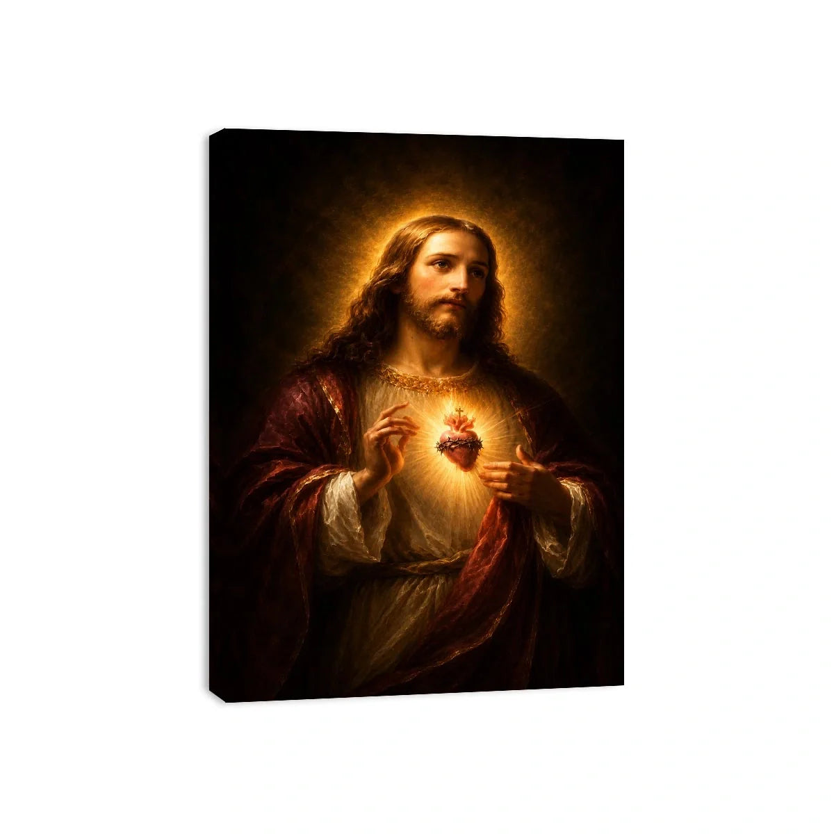   classic sacred heart artwork bedroom decor