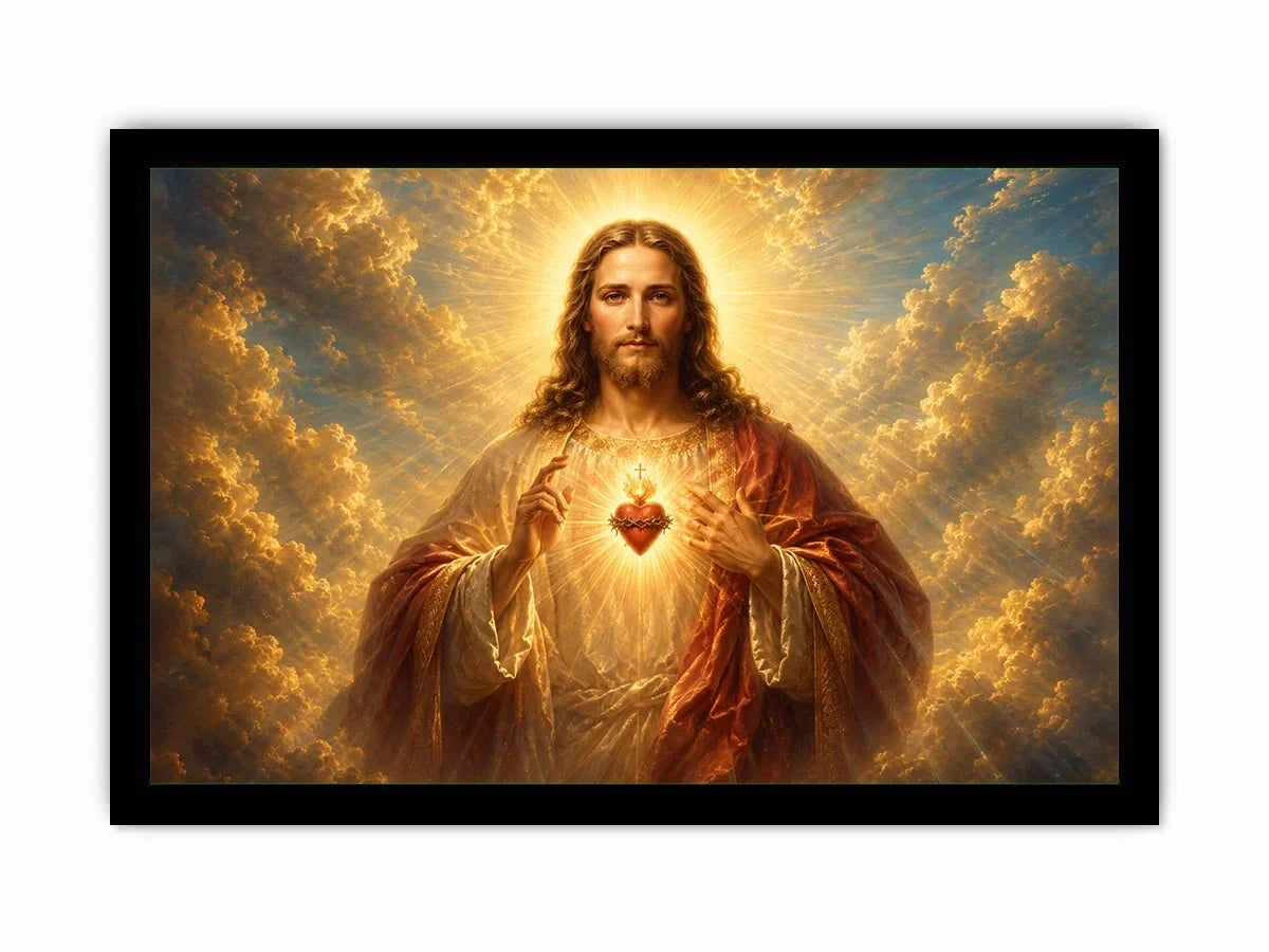   radiant sacred heart canvas classic decor