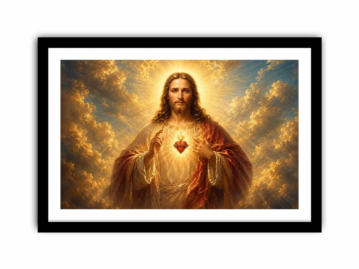   radiant sacred heart canvas classic decor