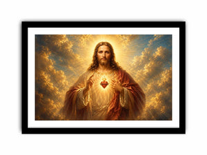   radiant sacred heart canvas classic decor