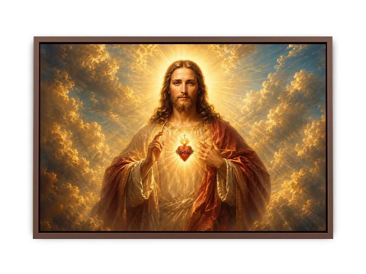   radiant sacred heart canvas classic decor