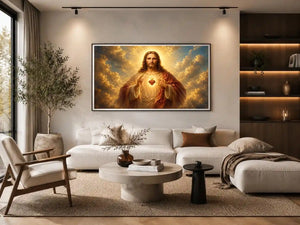   radiant sacred heart canvas classic decor