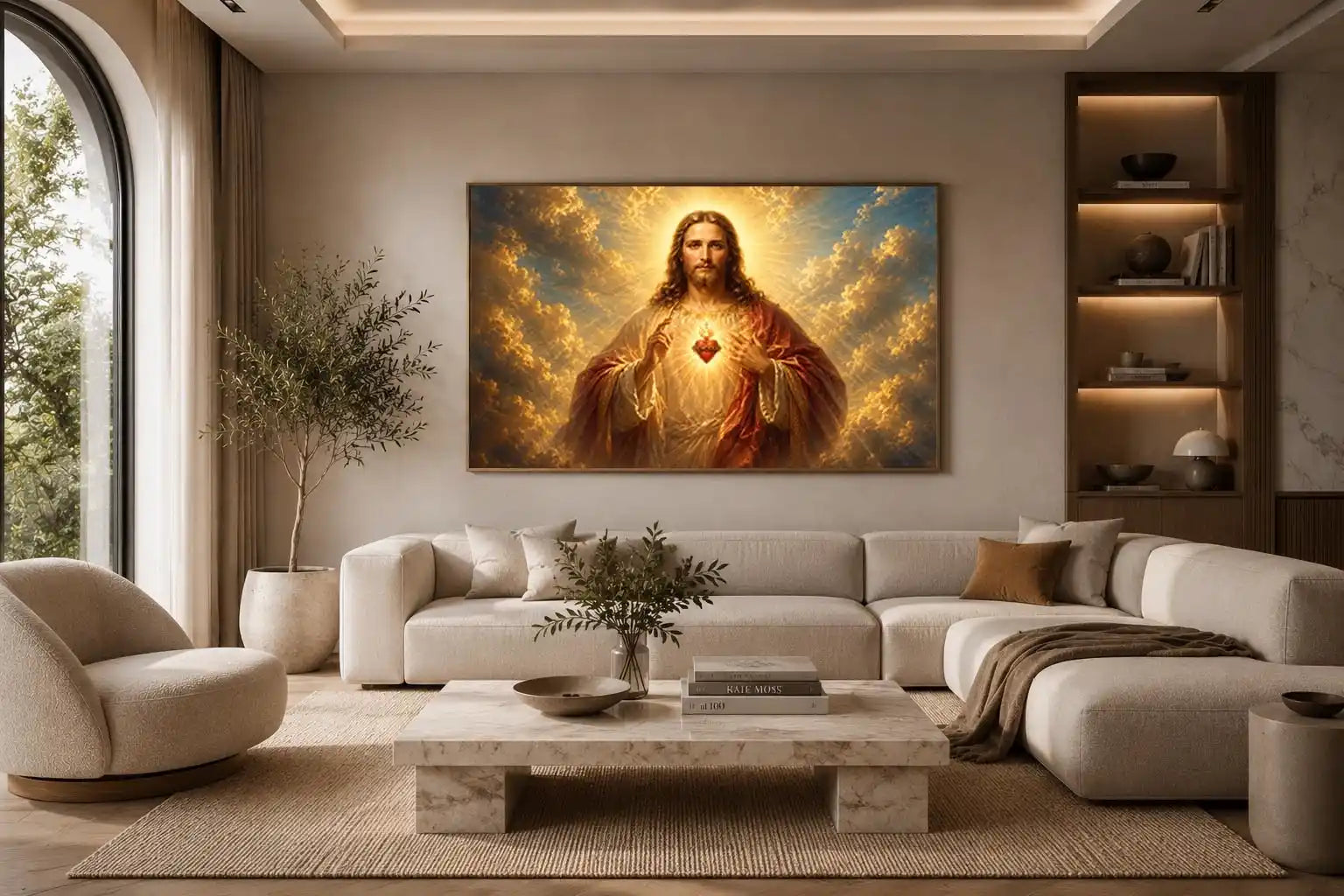   radiant sacred heart canvas classic decor