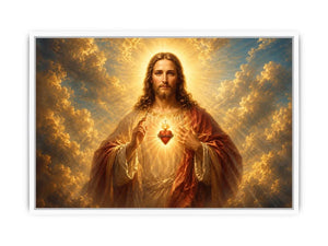   radiant sacred heart canvas classic decor