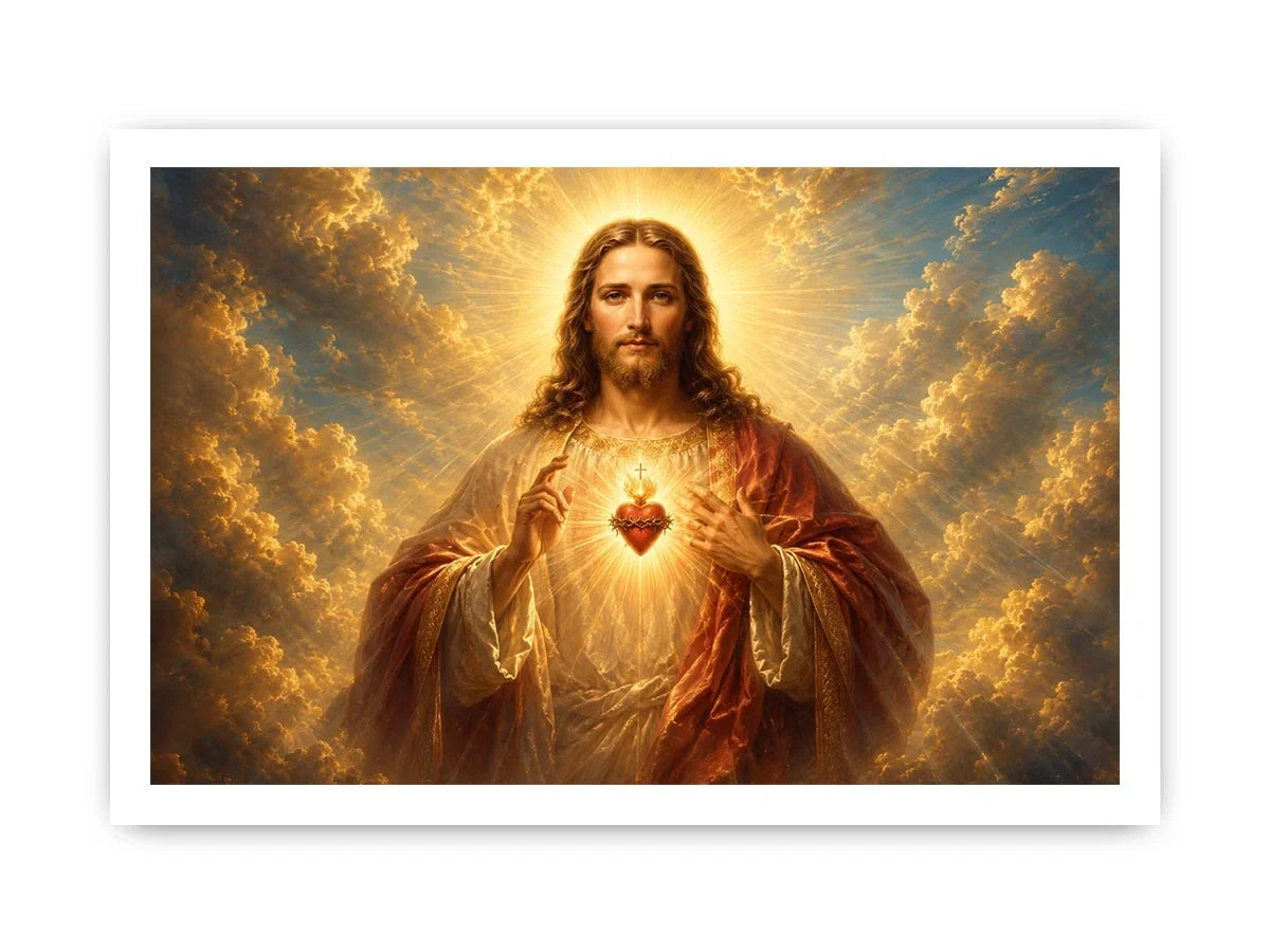   radiant sacred heart canvas classic decor