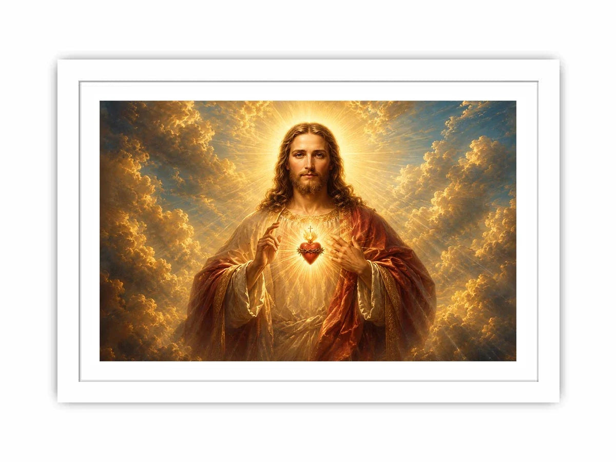   radiant sacred heart canvas classic decor