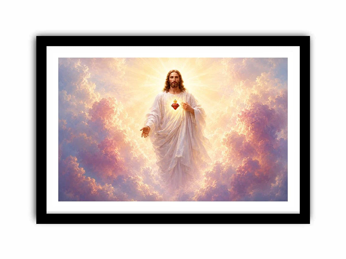   sacred heart jesus canvas art peaceful decor