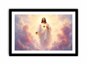   sacred heart jesus canvas art peaceful decor