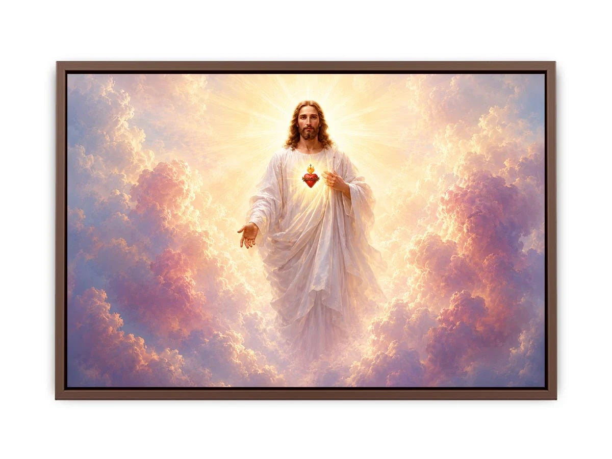   sacred heart jesus canvas art peaceful decor