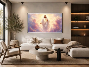   sacred heart jesus canvas art peaceful decor