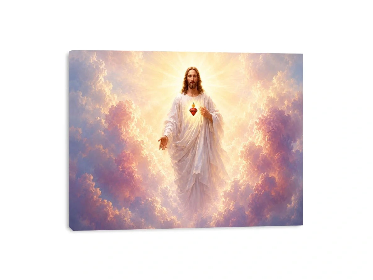   sacred heart jesus canvas art peaceful decor
