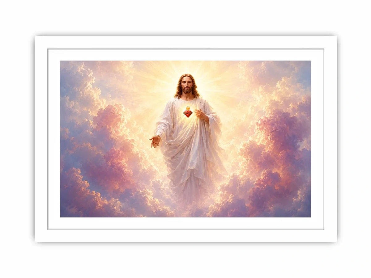   sacred heart jesus canvas art peaceful decor