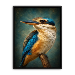   kingfisher bird canvas print modern decor