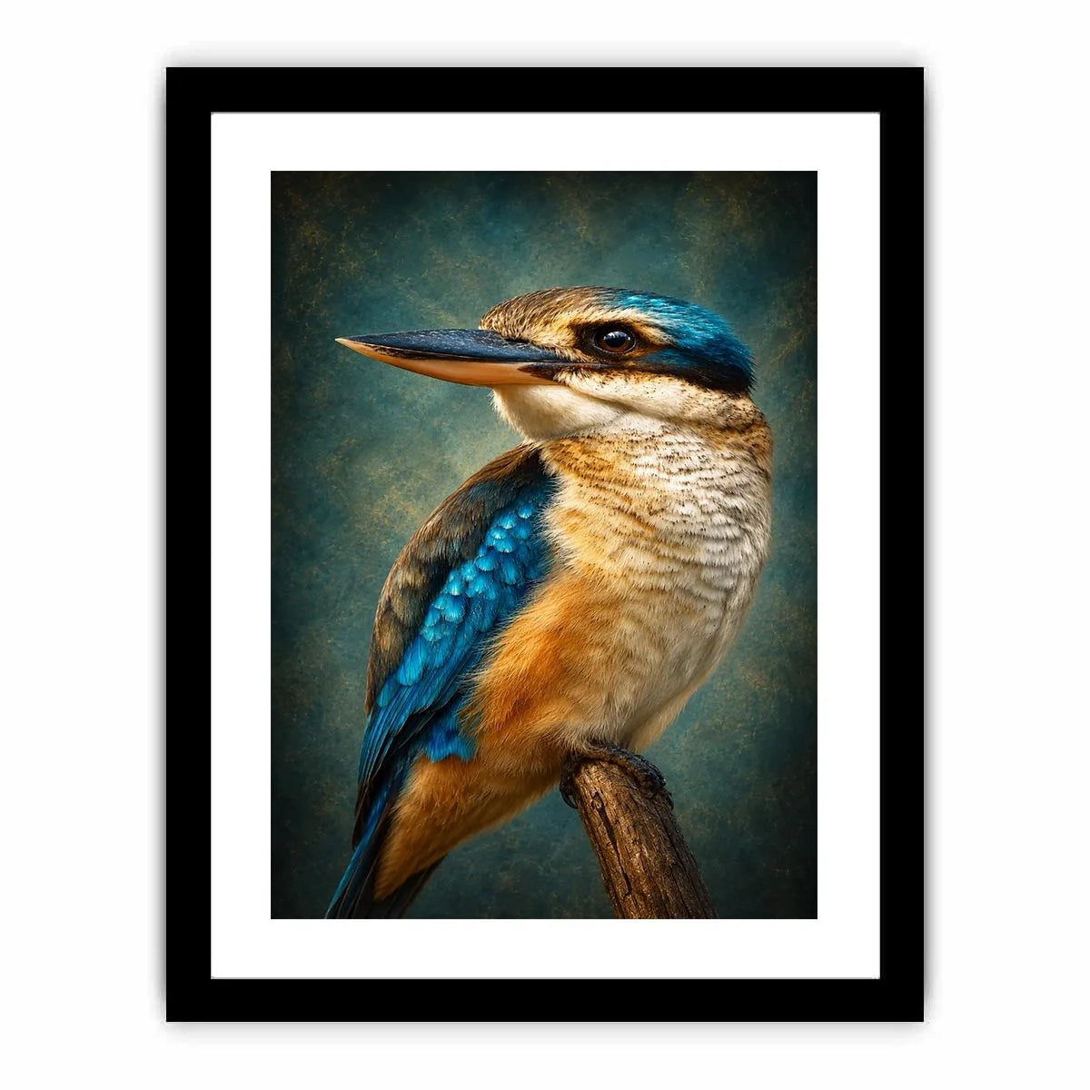   kingfisher bird canvas print modern decor