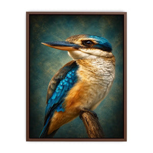   kingfisher bird canvas print modern decor