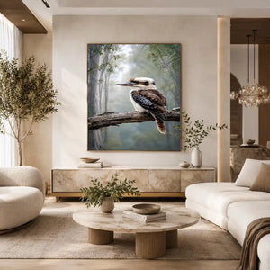   kookaburra forest bird canvas art