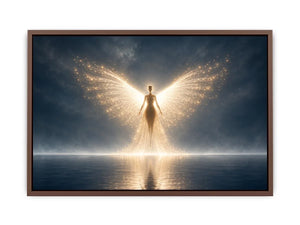   ethereal angel glowing wings artwork