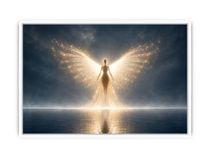   ethereal angel glowing wings artwork