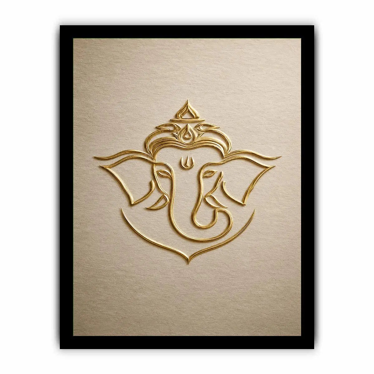   gold ganesha neutral artwork